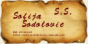 Sofija Šodolović vizit kartica